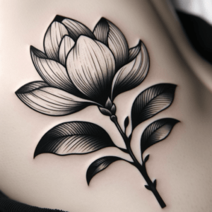 Neo Traditional Tattoo Design Of A Magnolia