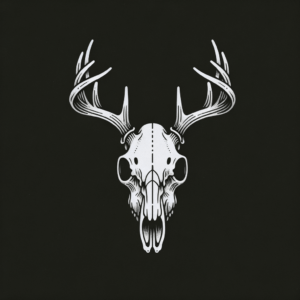 Neo Traditional Tattoo Of A Deer Skull
