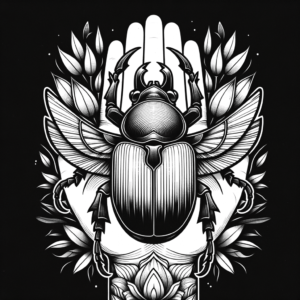 Neo Traditional Tattoo Of A Scarab
