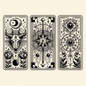 Neo Traditional Tattoo Of A Tarot Card