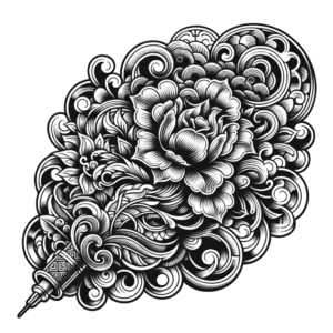 Neo Traditional Tattoo Stencil