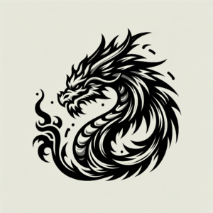 New School Dragon With Bold Outlines