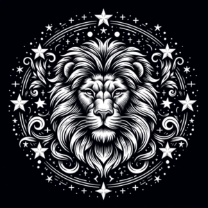 New School Lion With Stars