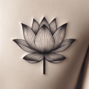 Nile Lotus In An Egyptian Tattoo Style