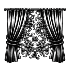 Noren Curtain In Japanese Lines