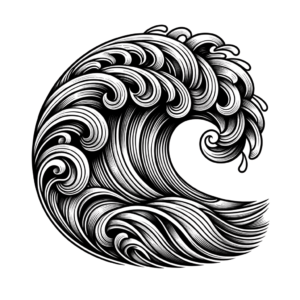 Ocean Wave In Polynesian Style