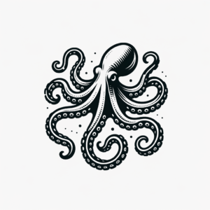 Octopus In A Black Tattoo