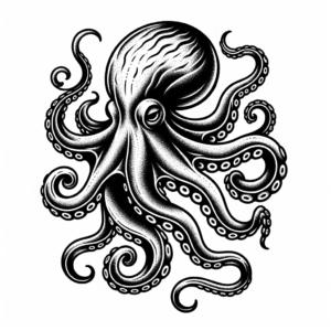 Octopus In An American Traditional Tattoo Style