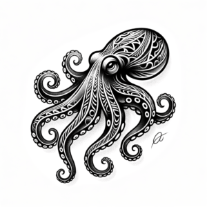 Octopus In Polynesian Style