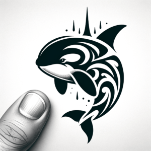Orca Depicted In A Tribal Tattoo