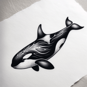 Orca In Tiny Tattoo Design