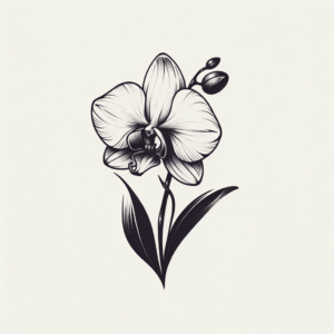 Orchid Depicted In A Realism Tattoo
