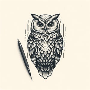 Owl In Timeless Lines