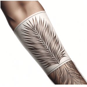 Palm Fronds In An Armband Tattoo Style