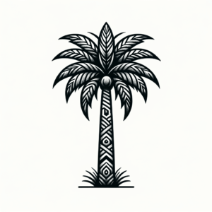 Palm In Tribal Lines