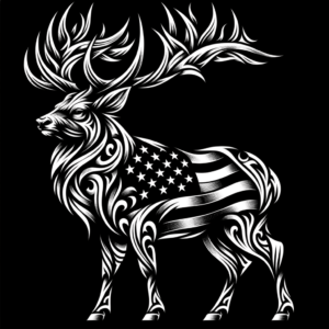 Patriotic Tribal Stag