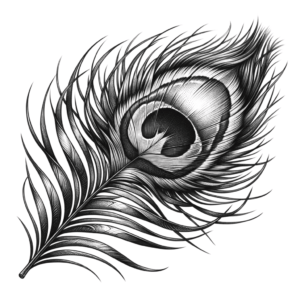 Peacock Feather Depicted In A Realism Tattoo
