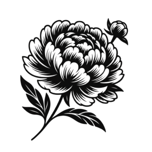 Peony In Japanese Tattoo Style