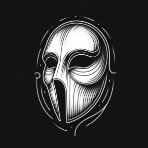 Phantom Mask In Neo Traditional Lines