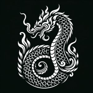 Phaya Naga Depicted In A Thai Tattoo