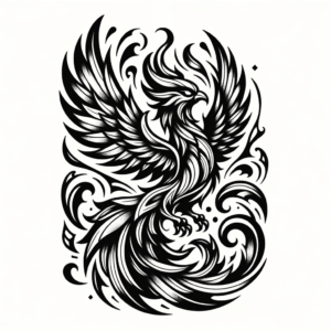 Phoenix In A Neo-Traditional Style