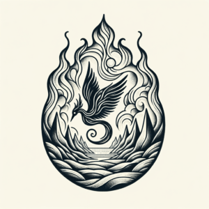 Phoenix In A Surreal Landscape