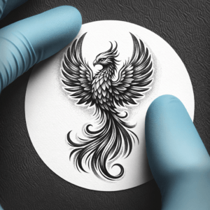 Phoenix In Micro Realism Tattoo