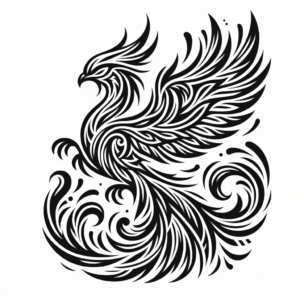 Phoenix In Tribal Patterns