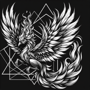 Phoenix With Geometric Shapes