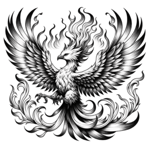 Phoenix With Japanese Elements