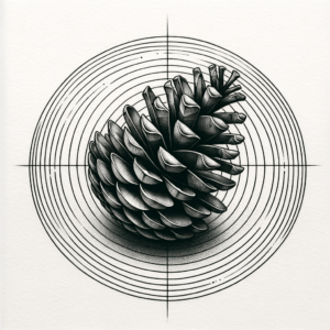 Pinecone In Circle Lines