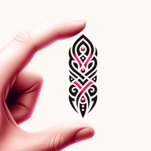 Pink In A Tribal Tattoo Style