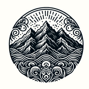 Polynesian Mountain Range Tattoo