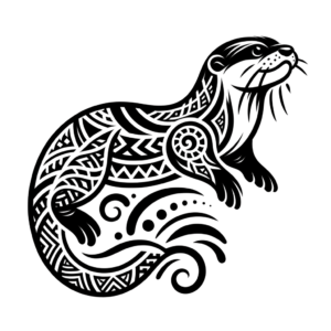 Polynesian Otter Tattoo Design