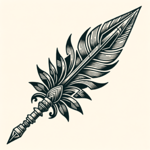 Polynesian Spear In A Hawaiian Tattoo Style