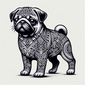 Pug In Cyber Sigilism Style
