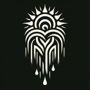 Rain Depicted In A Tribal Tattoo