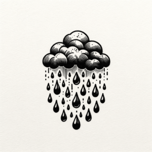 Rain In Tiny Tattoo Design