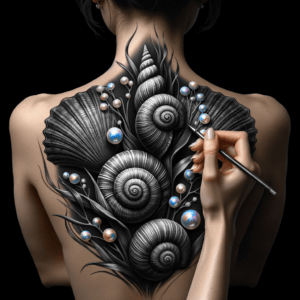Realism Seashell With Pearls