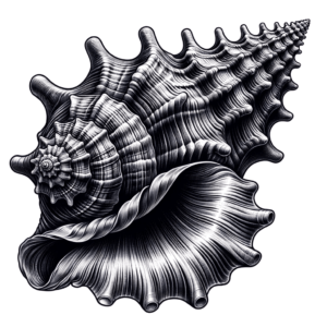 Realism Tattoo Design Of A Conch Shell