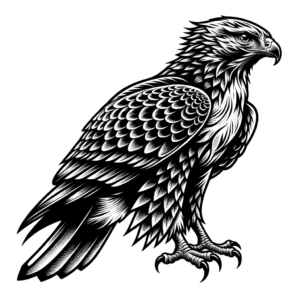 Realism Tattoo Design Of A Hawk