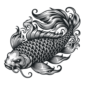 Realism Tattoo Design Of A Koi Fish