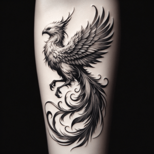 Realism Tattoo Design Of A Phoenix