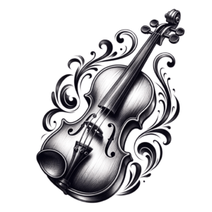 Realism Tattoo Design Of A Violin