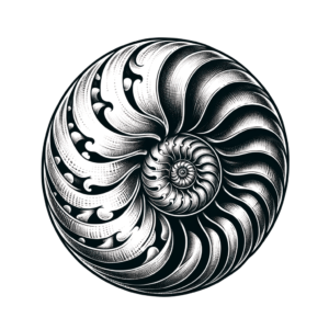 Realism Tattoo Of A Nautilus Shell