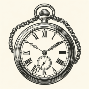 Realism Tattoo Of An Antique Pocket Watch