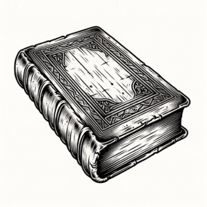 Realism Tattoo Of An Old Book