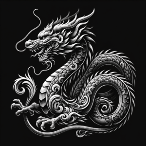 Realistic 3D Dragon With Shading