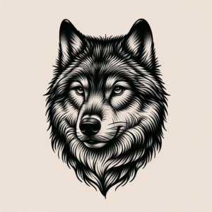Realistic Chicano Wolf Tattoo