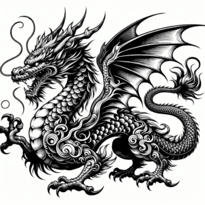 Realistic Dragon With Intricate Details